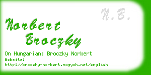 norbert broczky business card